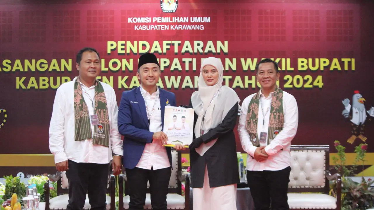 Pasangan calon bupati dan wakil bupati Karawang, Jawa Barat, Aep Syaepuloh-Maslani (Istimewa)