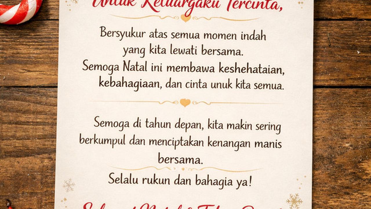 Contoh kartu ucapan natal