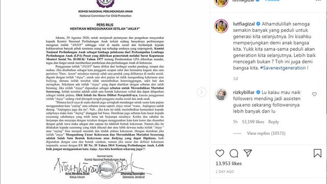 6 Fakta Kata Anjay Bermakna Kasar Lutfi Agizal Sebut Perjuangkan Anak Bangsa Hot Liputan6 Com