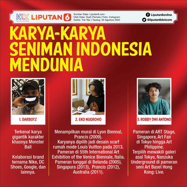 Infografis Seniman Indonesia Mendunia