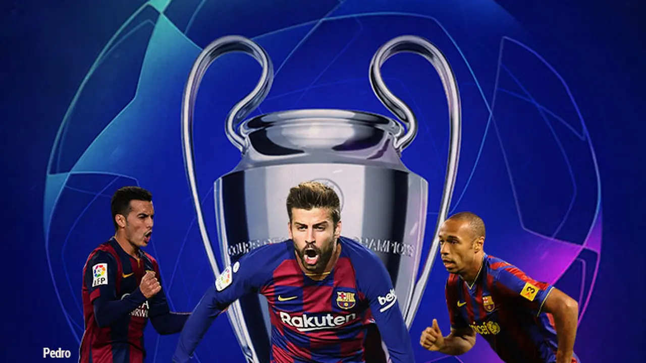 Barcelona - Thierry Henry, Gerard Pique, Pedro