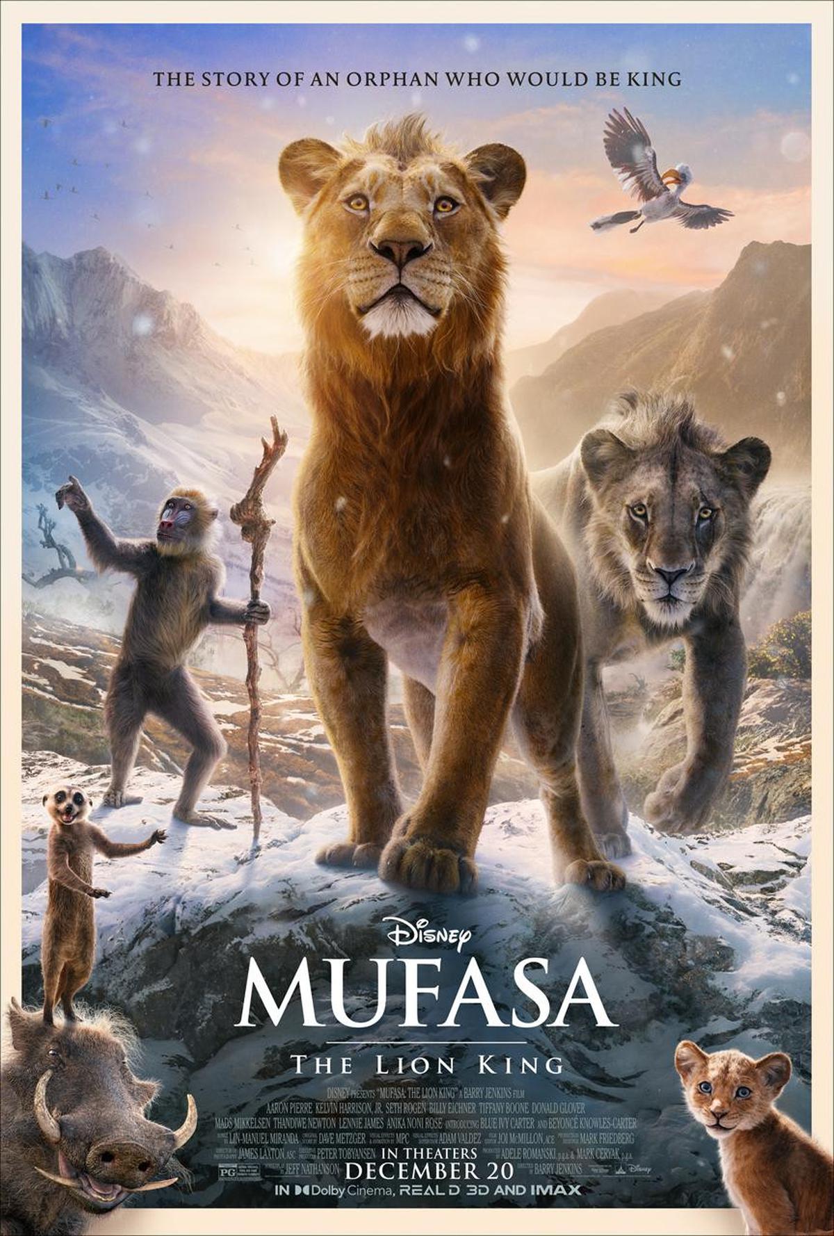 Poster Mufasa: The Lion King. (Disney via IMDb)