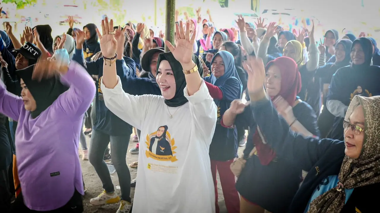 DPC Partai Garuda Kabupaten Ogan Ilir menggelar konsolidasi caleg dengan kegiatan menjaga kesehatan melalui olaharaga yang bertajuk senam gemoy (Istimewa)