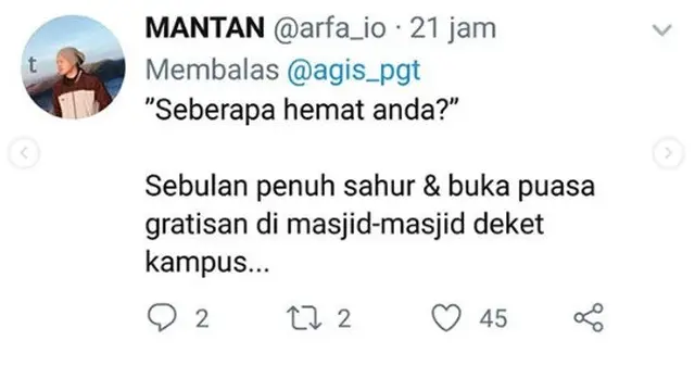 seberapa hemat anda