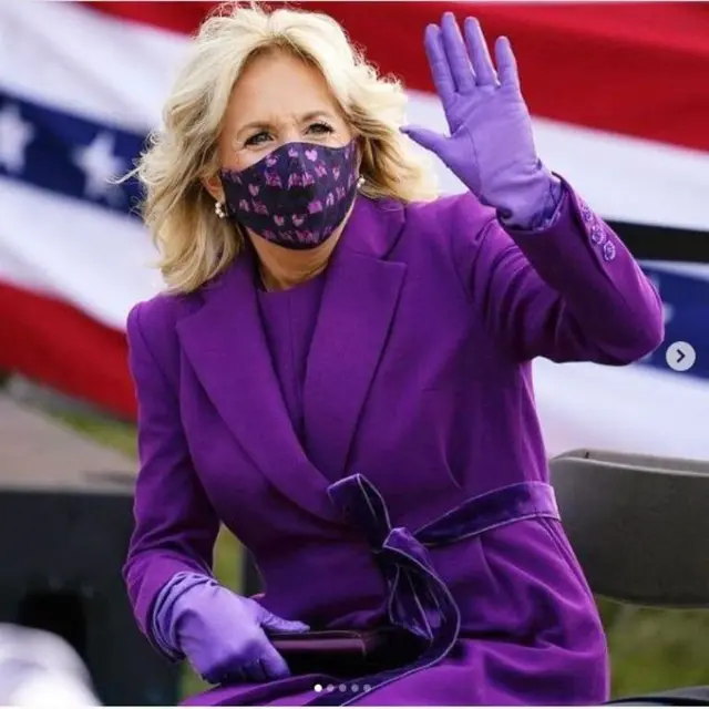 Makna Mendalam Busana Ungu Jill Biden Jelang Pelantikan Presiden AS