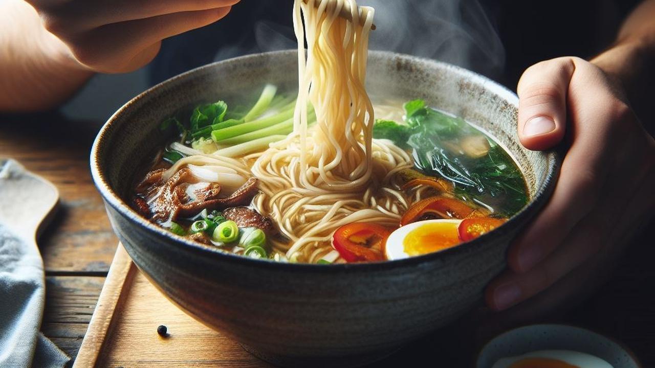 Ilustrasi Makan Mie
