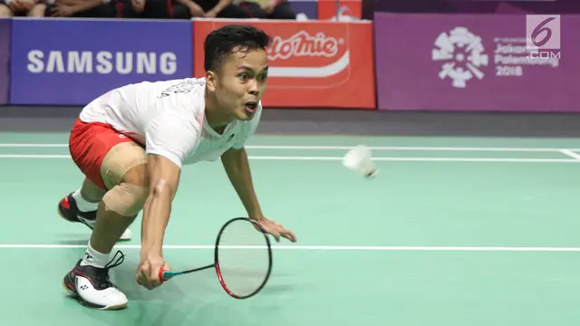 Langkah Anthony Sinisuka Ginting Terhenti saat Melawan Shi Yuqi