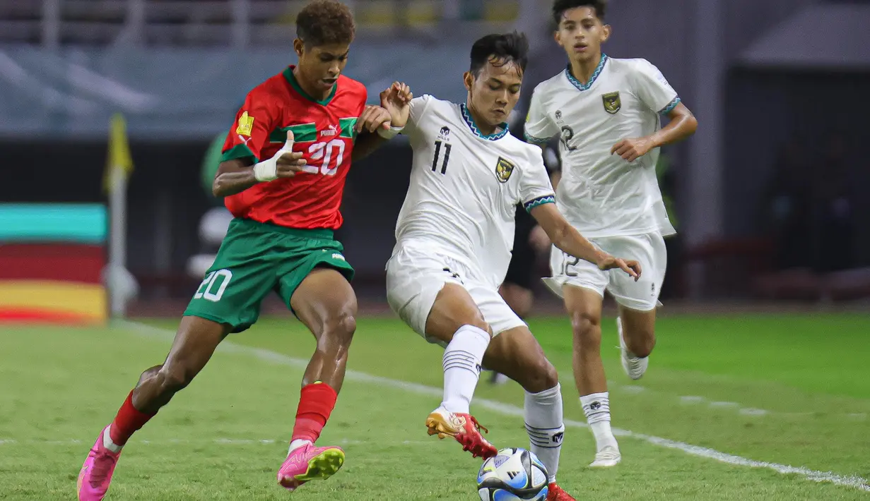 Ini menjadi kekalahan pertama bagi timnas Indonesia U-17 di ajang Piala Dunia U-17 2023. (Doc. LOC WCU17/NFL)