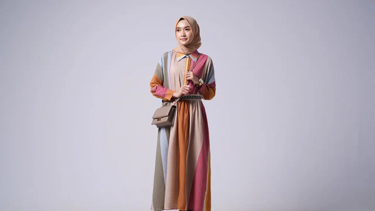 Model Gamis Tanpa Belahan Tapi Lebar Bikin Leluasa Bergerak/Ilustrasi gambar oleh AI