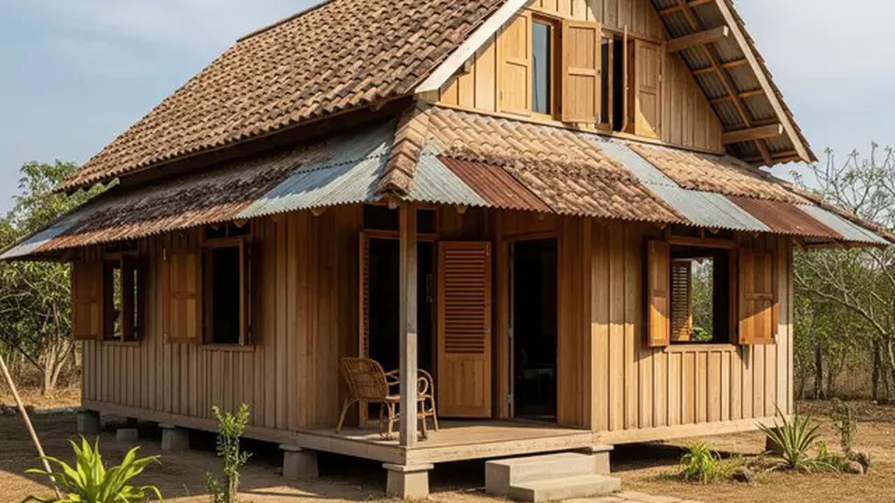7 Desain Rumah Kayu 4x6 Ala Pedesaan yang Cantik dan Adem Dihuni