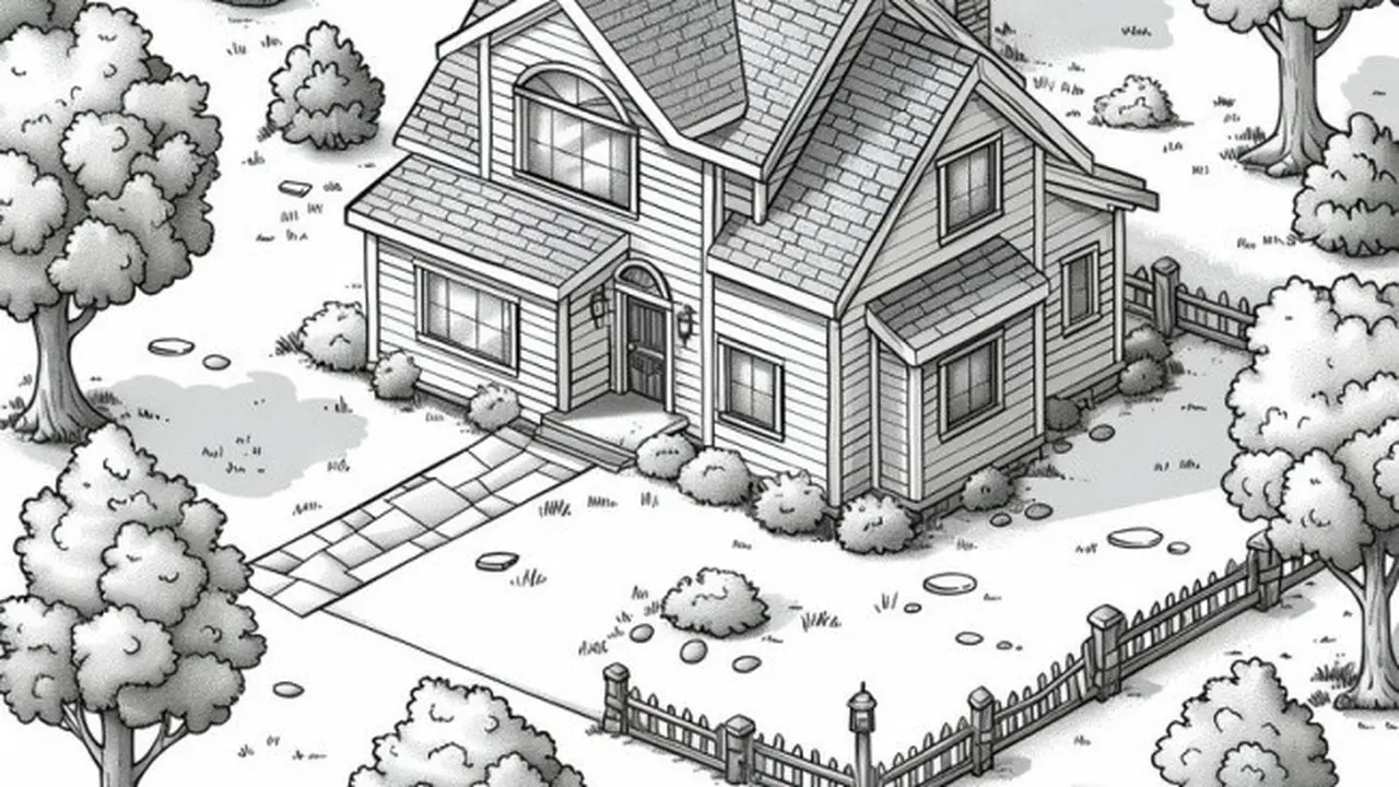 Ilustrasi Sketsa Rumah Mewah (Credit: benzoix/freepik)