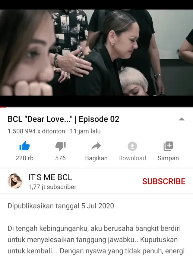 Unggahan BCL. (Foto: YouTube It's Me BCL)