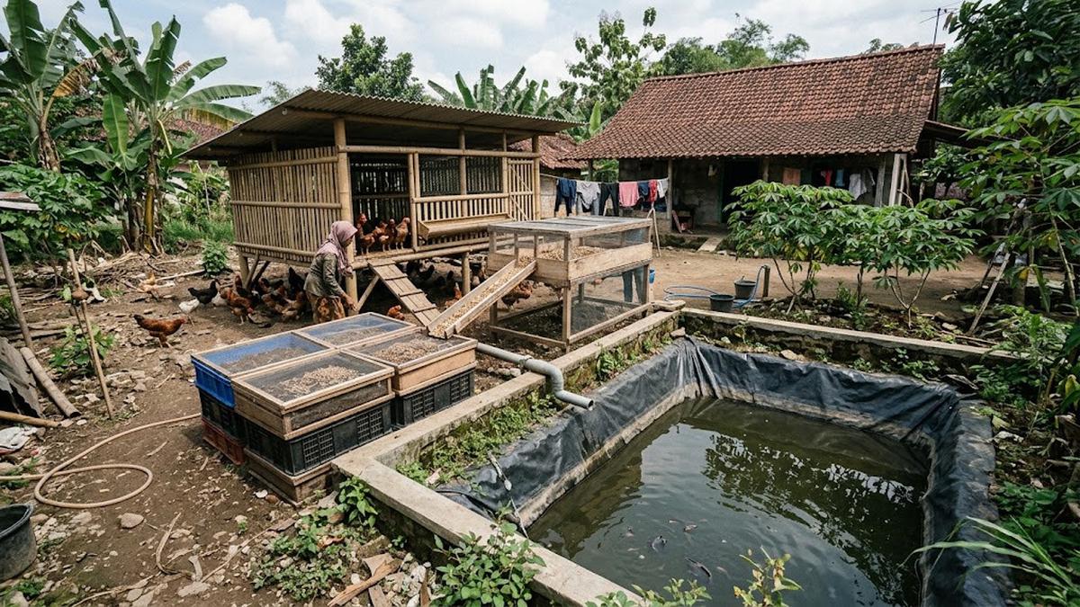 Sistem Peternakan Terpadu Lele, Maggot dan Ayam, Begini Cara Membuatnya
