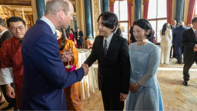 Putra Mahkota Akishino dan Putri Mahkota Kiko dari Jepang. (Foreign, Commonwealth and Development Office/Ian Jones)