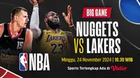 Live Streaming Big Game NBA Nuggets vs Lakers di Vidio