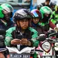 Ojek online menunggu penumpang di Jakarta, Kamis (20/2/2020). Kementerian Perhubungan sedang menggodok kenaikan tarif ojek online. (Liputan6.com/Angga Yuniar)