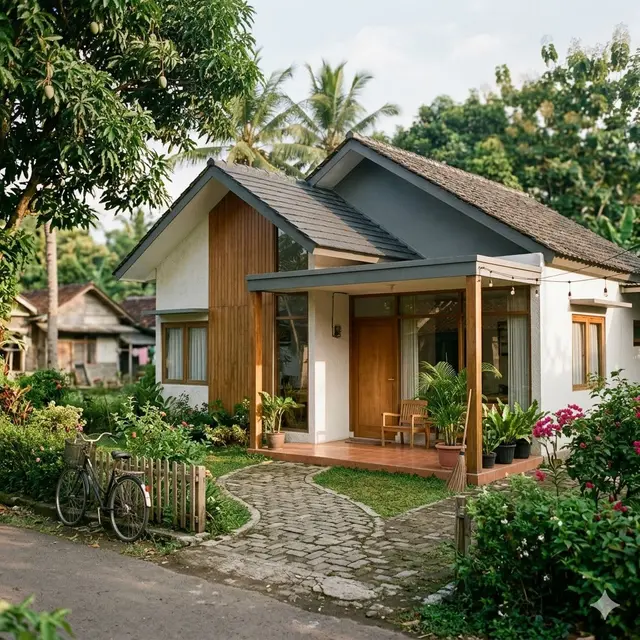 Model Rumah Minimalis 1 Lantai di Kampung