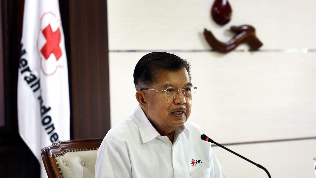 Ketua Umum Palang Merah Indonesia (PMI) Jusuf Kalla atau JK