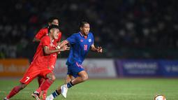 Timnas Indonesia U-22 harus berjuang ke perpanjangan waktu saat melawan Thailand pada laga final sepak bola SEA Games 2023. (Nhac NGUYEN / AFP)