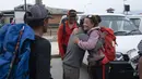 Kristin Harila, sekembalinya ke ibu kota Nepal dari pegunungan pada hari Selasa, mengatakan bahwa menetapkan target baru untuk mendaki puncak-puncak tersebut dalam tiga bulan, setelah mendaki delapan di antaranya dalam waktu 40 hari. (AP Photo/Niranjan Shrestha)