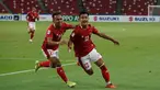 Pratama Arhan berhasil mencuri perhatian usai tampil memukau di laga terakhir fase grup Piala AFF 2020 dengan mencetak satu gol dan satu assist untuk Irfan Jaya. Bermain sebagai bek kiri, ia berhasil menjadi pemain aktif dan agresif di lapangan. (Dok. PSSI)