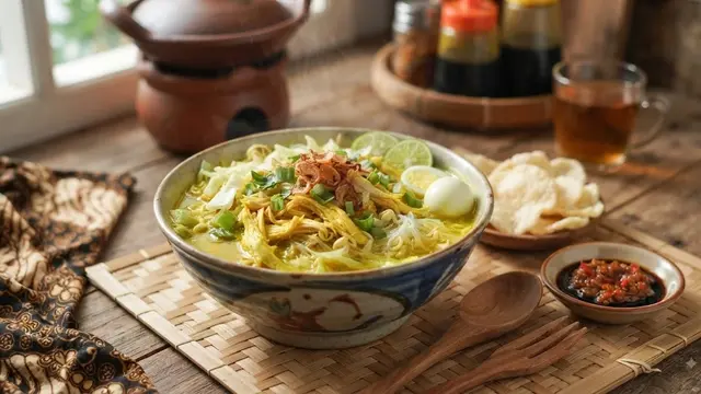 Tips agar Soto Ayam Kuning Maksimal (AI Generated)