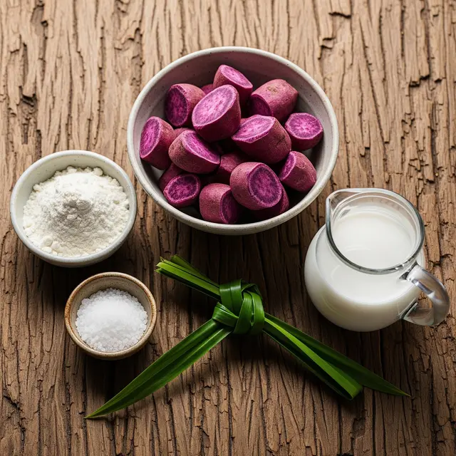 Resep Mendut Ubi Ungu Kenyal dan Lembut (AI Generated)