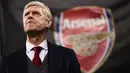 Arsene Wenger menukangi Arsenal selama 22 tahun lamanya, mengangkat mereka menjadi klub raksasa Eropa dengan banyak titel juara. Ia juga pernah membuat rekor tak terkalahkan di Liga Inggris 2003/04 dan menjadi juara. The Invincible tercatat mampu capai 500 poin dalam 249 laga. (AFP/Marco Bertorello)