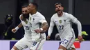 Gol Mbappe sekaligus mengunci kemenangan Prancis atas Spanyol di laga Final UEFA National League 2021. Les Bleus sukses menakhlukkan La Furia Roja dengan skor 2-1. (AFP/Franck Fife)