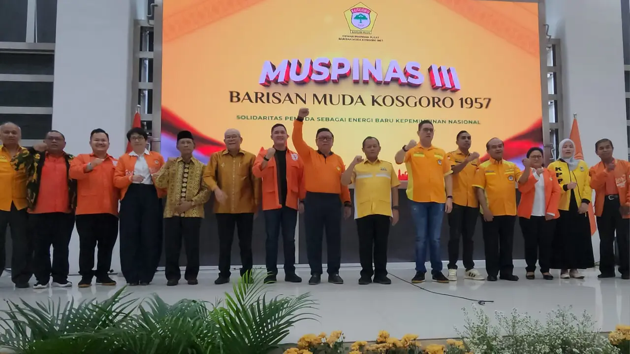 Sekjen DPP Partai Golkar Sarmuji usai membuka Muspinas III BMK 1957 di DPP Partai Golkar. (Istimewa)