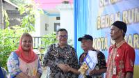 Wali Kota Semarang Hevearita Gunaryanti Rahayu menyaksikan penyerahan kunci tanda selesainya pemugaran oleh PT Taspen. Foto: Liputan6.com/ Felek Wahyu