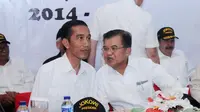 Jokowi dan Jusuf Kalla menghadiri jumpa pers terkait dukungan PKPI terhadap pencalonan mereka di Menteng, Jakarta Pusat, Kamis (22/5/2014) (Liputan6.com/Andrian M Tunay).