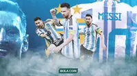 Ilustrasi - Lionel Messi Argentina 2 (Bola.com/Bayu Kurniawan Santoso)