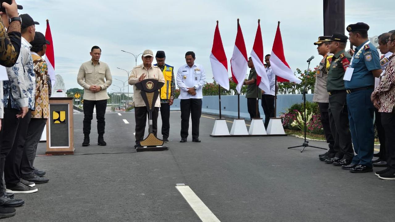 VIDEO: Bergetar Prabowo Resmikan Fly Over Madukoro "Setiap Uang Rakyat Dipakai untuk Rakyat