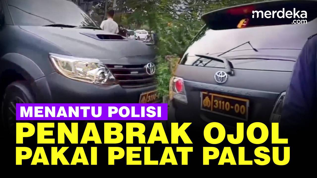 VIDEO: Sopir Fortuner Tabrak Ojol Menantu Polisi, Pakai Pelat Dinas Palsu
