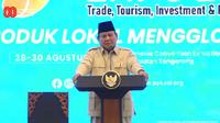 Presiden Prabowo Subianto dalam acara Asosiasi Pemerintah Kabupaten Seluruh Indonesia (APKASI) Otonomi Expo Tahun 2025 di ICE BSD Tangerang, Banten, Kamis (28/8/2025) (YouTube Sekretariat Presiden)