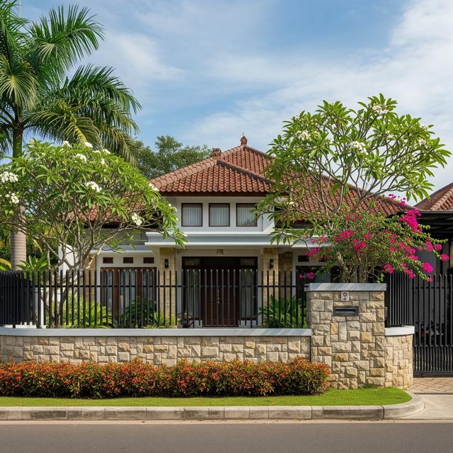 9 Model Pagar Tembok Minimalis Motif Garis Vertikal, Solusi Keamanan Modern Hunian