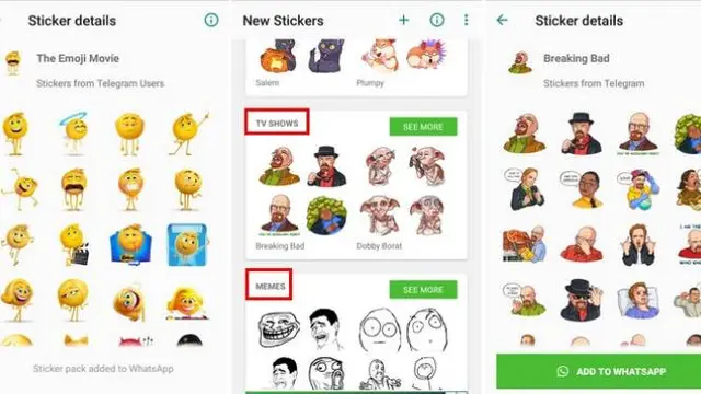 Stiker WhatsApp. Dok: maketecheasier.com