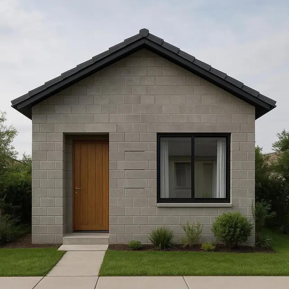 6 Model Rumah Sederhana dari Batako dengan Atap Pelana, Kokoh dan Hemat Biaya