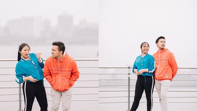 Jocelyn dan Jojo berolahraga bersama, keduanya terlihat sangat kompak.