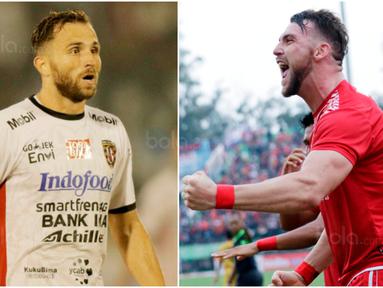 Final Piala Presiden 2018 akan menjadi pertarungan dua bomber asal Eropa Timur. Marko Simic yang jadi bomber maut Persija dan striker naturalisasi asal Montenegro, Ilija Spasojevic. (Bola.com/M Iqbal Ichsan)