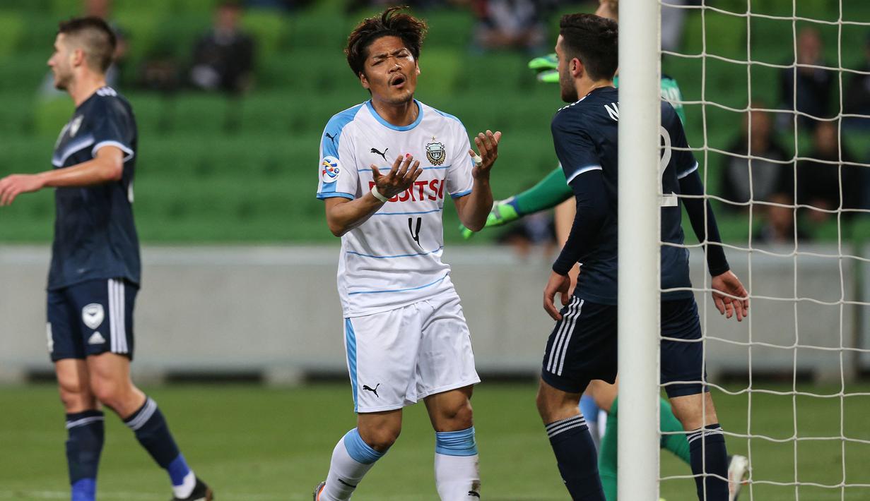 Yoshito Okubo yang kini berusia 41 tahun dan belum lama pensiun bersama Cerezo Osaka pada Februari 2022 total mencetak 191 gol dari 477 laga hingga tercatat sebagai top skor sepanjang masa J1 League yang kini menginjak musim ke-30. (AFP/Con Chronis)