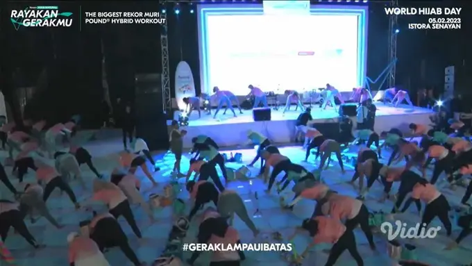 Gandeng 3 Hijabers Inspiratif, Rexona Hijab Natural Gelar Pound Hybrid Workout dan Pecahkan Rekor Muri