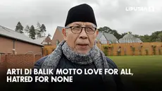 Pimpinan Jemaat Ahmadiyah Indonesia, Mirajuddin Syahid menjelaskan arti di balik motto Ahmadiyah yang berbunyi 'Love for All, Hatred for None' ketika sedang berada di London, Inggris belum lama ini. Selain itu, dia juga menjelaskan tentang sejarah Ah...