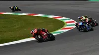 Danilo Petrucci berhasil finis di posisi pertama pada MotoGP Italia (AFP)