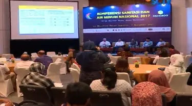 Konferensi dalam rangka pencapaian target akses 100 persen sanitasi dan air minum tahun 2019 digelar di kawasan Sudirman, Jakarta Pusat.