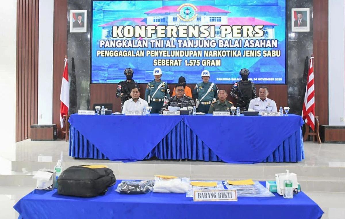 FOTO: TNI AL Gagalkan Penyelundupan Sabu Bernilai Miliaran di Bagan Asahan