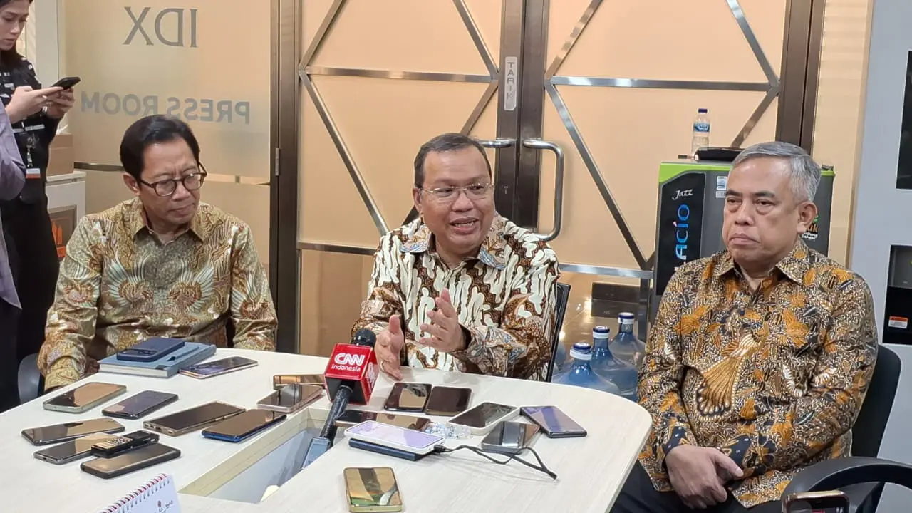 Direktur Utama PT Bursa Efek Indonesia (BEI) Iman Rachman di Gedung Bursa Efek Indonesia, Rabu (28/1/2026).