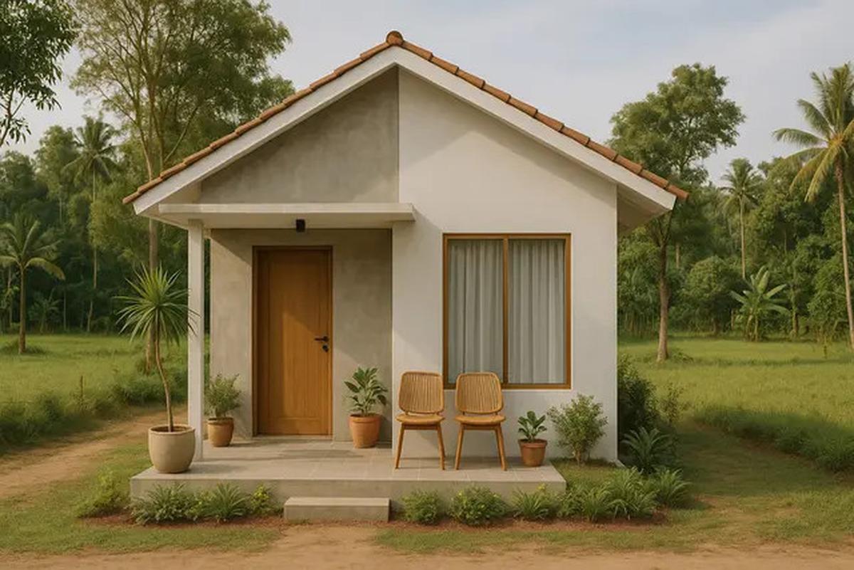 10 Desain Rumah Sederhana Minimalis 6x9 Meter di Desa dengan Teras dan Taman Mini, Referensi Hunian Asri 2025