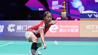 Kekalahan pebulu tangkis tunggal putri Putri Kusuma Wardani&nbsp;dari An Se-young&nbsp;di partai ketiga membuat Indonesia tertinggal 1-2 dari Korea pada laga semifinal Piala Sudirman 2025. Putri KW kalah 18-21 dan 12-21 di Xiamen Fenghuang Gymnasium, China, Sabtu (3/5). (foto: PBSI)